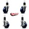 Service Caster 3.5'' Solid Poly Wheel Swivel 1-7/8'' Expanding Stem Caster Set 2 Brakes, 4PK SCC-EX20S3514-SPUS-2-TLB-2-178 - alternate 5